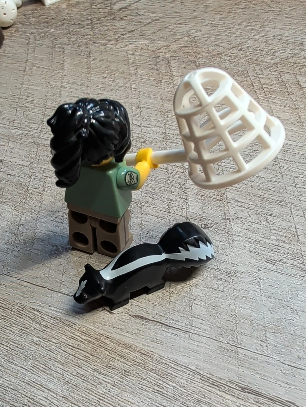LEGO Series 15 Animal Control Officer minifigure With Skunk